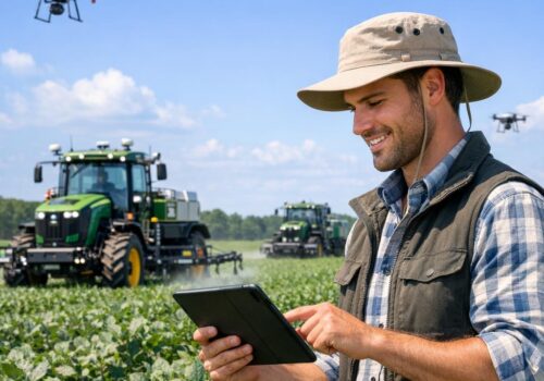 Draußen arbeiten, Technik nutzen und frische Lebensmittel mitgestalten